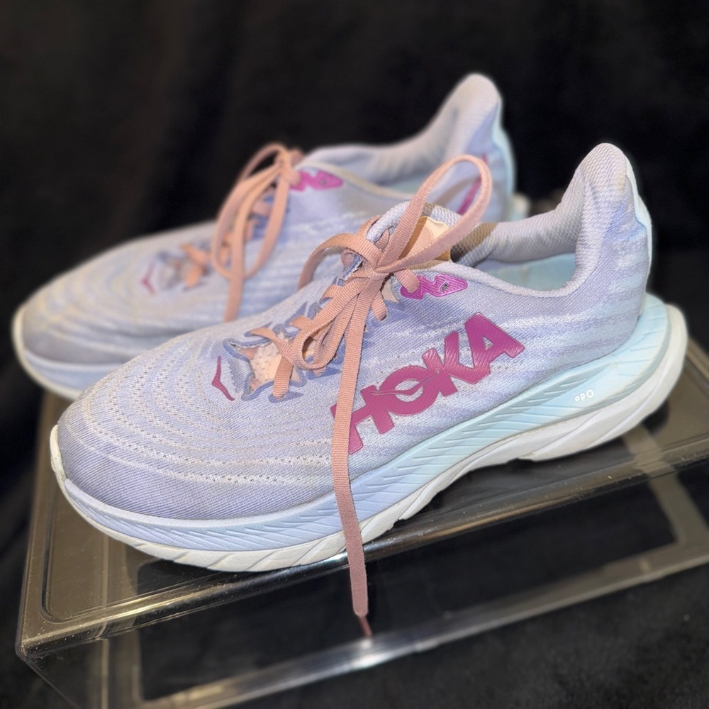 Hoka Women's Sneakers in Light Purple and Pink